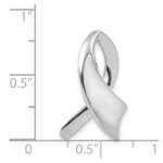 14k White Gold Polished Slide Fits up to 2mm Regular/6mm Fancy or Reversible Omega - Image 3