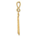 14k Small Brushed Diamond-cut Number 30 Charm - Image 2