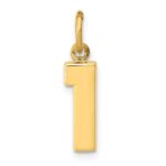 14k Small Polished Number 1 Charm