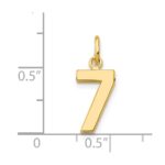 14k Small Polished Number 7 Charm - Image 3