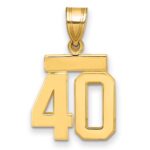 14k Small Polished Number 40 Charm