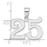 14kw Polished Number 25 Pendant - Image 4