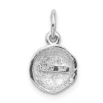 14k White Gold Domed Soccer Ball Charm - Image 3
