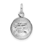 14k White Gold Baseball Charm - Image 3