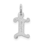 14KW Diamond-cut Letter I Initial Charm - Image 3