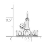 14k White Gold #1 MOM Charm - Image 4