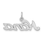 14k White Gold Satin NANA Charm - Image 3