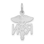 14k White Gold RN Registered Nurse Charm - Image 3