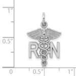 14k White Gold RN Registered Nurse Charm - Image 4