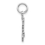 14k White Gold Snowflake Charm - Image 2