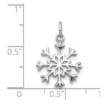 14k White Gold Snowflake Charm - Image 4