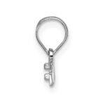14kw Large Brushed Diamond Cut Number Top Charm - Image 2