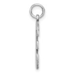 14kw Large Brushed Diamond-cut Number 3 Charm - Image 2