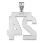14kw Large Brushed Diamond-cut Number 24 Charm - Image 3