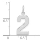 14kw  Medium Polished Number 2 Charm - Image 4