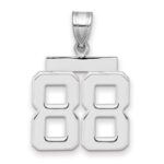 14kw Medium Polished Number 88 Charm