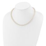 10k 6-7mm White Near-Round Freshwater Cultured Pearl Necklace - Image 3