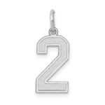 14kw Medium Satin Number 2 Charm