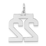 14kw Medium Satin Number 22 Charm - Image 3