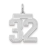 14kw Medium Satin Number 32 Charm