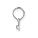 14kw Small Brushed Diamond-cut Number Top Charm - Image 2