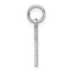 14kw Small Brushed Diamond-cut Number 1 Charm - Image 2