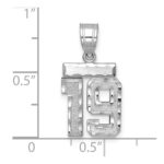 14kw Small Brushed Diamond-cut Number 19 Charm - Image 2