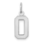 14kw Small Polished Number 0 Charm