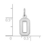 14kw Small Polished Number 0 Charm - Image 4