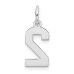 14kw Small Satin Number 2 Charm - Image 4