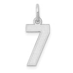 14kw Small Satin Number 7 Charm
