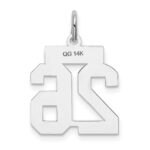 14kw Small Satin Number 26 Charm - Image 3