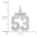 14kw Small Satin Number 53 Charm - Image 3