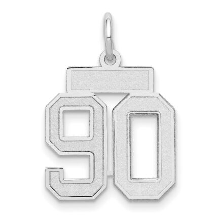 14kw Small Satin Number 90 Charm