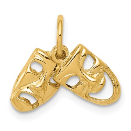 14k Comedy/Tragedy 2-Piece Charm