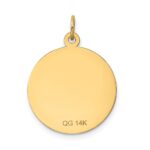 14K A DATE TO REMEMBER 19mm Engravable Disc Charm - Image 4