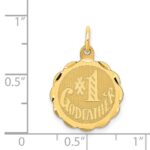14K #1 GODFATHER 19mm Engravable Disc Charm - Image 3