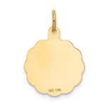 14k GRADUATION DAY with Cap 16mm Engravable Disc Charm - Image 4