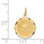 14k GRADUATION DAY with Cap 16mm Engravable Disc Charm - Image 3