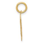 14k Polished and Satin Solid HOLY COMMUNION Scalloped Edge Round Disc Charm - Image 2