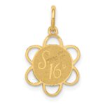 14k SWEET 16 Engravable Disc Charm
