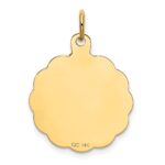 14K HAPPY BIRTHDAY with Cake 19mm Engravable Disc Charm - Image 4