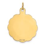 14K HAPPY BIRTHDAY 22mm Engravable Disc Charm - Image 4