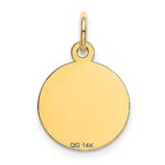 14k HAPPY BIRTHDAY 13mm Engravable Disc Charm - Image 4