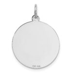 14k White Gold GOLDEN RETRIEVER 20mm Engravable Disc Dog Charm - Image 4