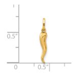 14k 3-D Italian Horn Charm - Image 3