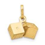 14k  3-D Dice Charm