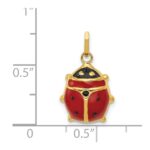 14k Red and Black Enameled Ladybug Charm - Image 4