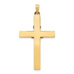 14k Two-tone Claddagh Cross Pendant - Image 4
