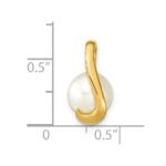 14k 8-9mm White Button Freshwater Cultured Pearl Slide Fits up to 2mm Regular/3mm Fancy or Reversible Omega - Image 3